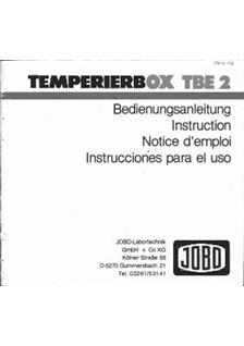 Jobo TBE manual. Camera Instructions.